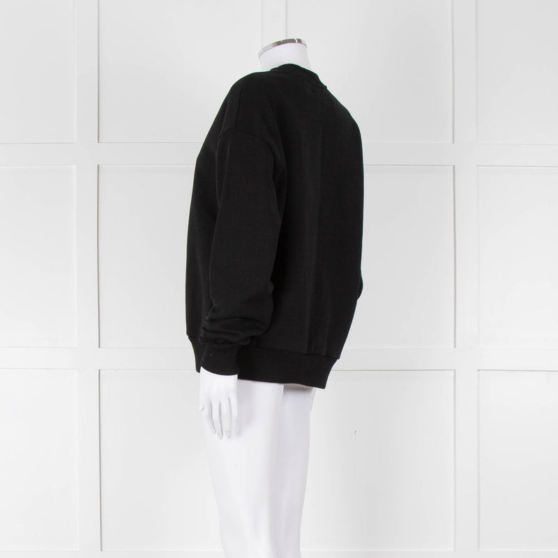 Pangaia Black Jersey Cotton Sweatshirt