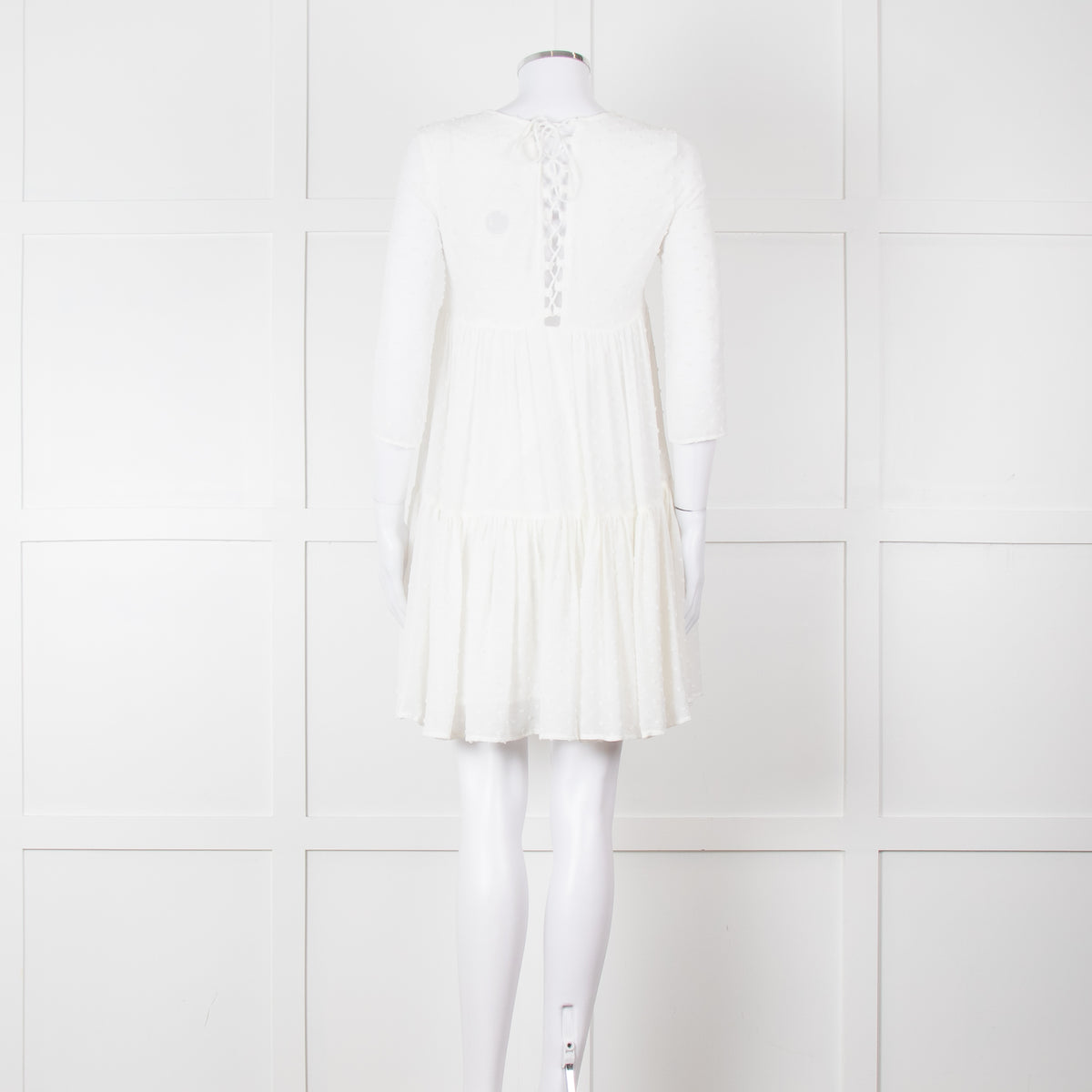 Claudie Pierlot White Long Sleeve Mini Dress