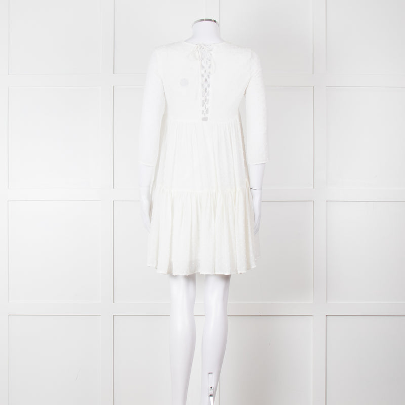 Claudie Pierlot White Long Sleeve Mini Dress