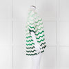 Casablanca Green & White Gradient Wave Textured Shirt