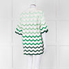 Casablanca Green & White Gradient Wave Textured Shirt