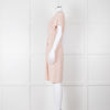 Paule Ka Pale Pink Front Pleats Short Sleeve Knee Length Dress