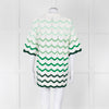 Casablanca Green & White Gradient Wave Textured Shirt