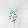 Casablanca Green & White Gradient Wave Textured Shirt