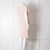 Paule Ka Pale Pink Front Pleats Short Sleeve Knee Length Dress