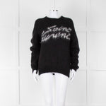 Saint Laurent Black Mohair'Saint Laurent' Motif Jumper