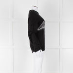 Saint Laurent Black Mohair'Saint Laurent' Motif Jumper