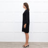 Baum Und Pferdgarten Black Textured Frill Trim Sleeve Dress