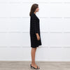 Baum Und Pferdgarten Black Textured Frill Trim Sleeve Dress