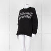 Saint Laurent Black Mohair'Saint Laurent' Motif Jumper