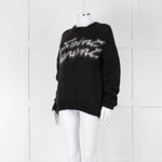 Saint Laurent Black Mohair'Saint Laurent' Motif Jumper