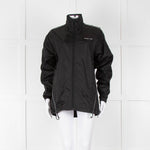 Off-White Black Nylon Jacket With Silver Lurex Arrows