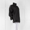 Off-White Black Nylon Jacket With Silver Lurex Arrows