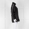 Off-White Black Nylon Jacket With Silver Lurex Arrows