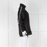 Off-White Black Nylon Jacket With Silver Lurex Arrows