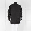Off-White Black Nylon Jacket With Silver Lurex Arrows