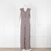 Paul & Joe Sister Navy White Floral Sleeveless Jumpsuit