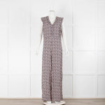 Paul & Joe Sister Navy White Floral Sleeveless Jumpsuit
