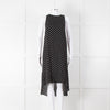 Theory Black White Polka Dot Sleeveless Shift Dress