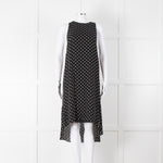 Theory Black White Polka Dot Sleeveless Shift Dress