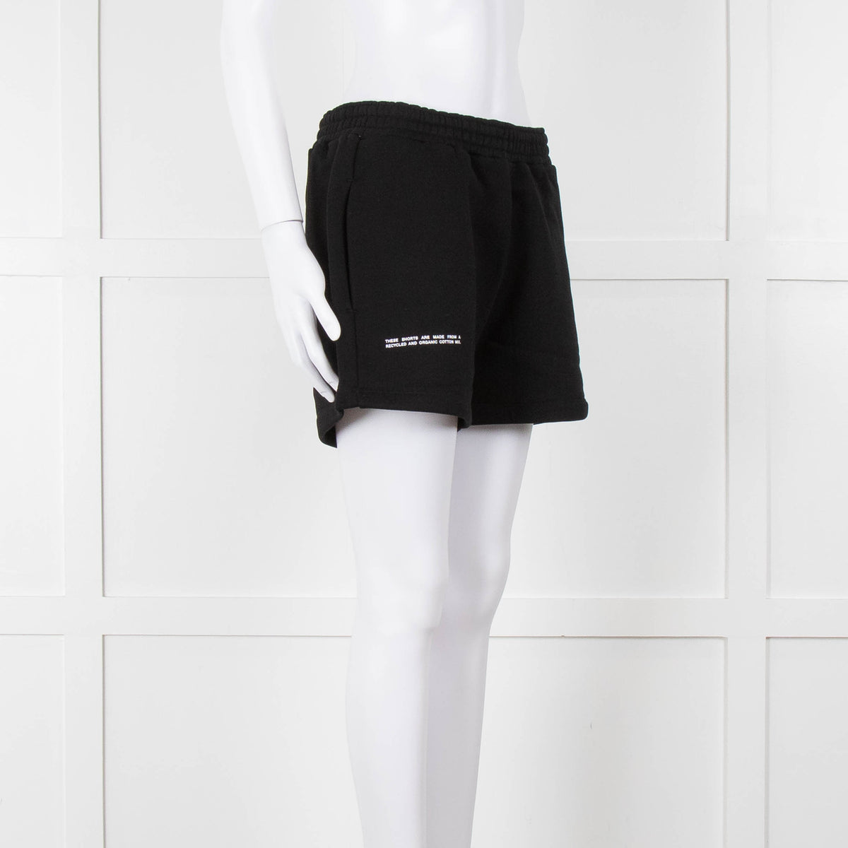 Pangaia Black Cotton Jersey Shorts