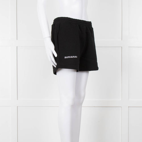 Pangaia Black Cotton Jersey Shorts