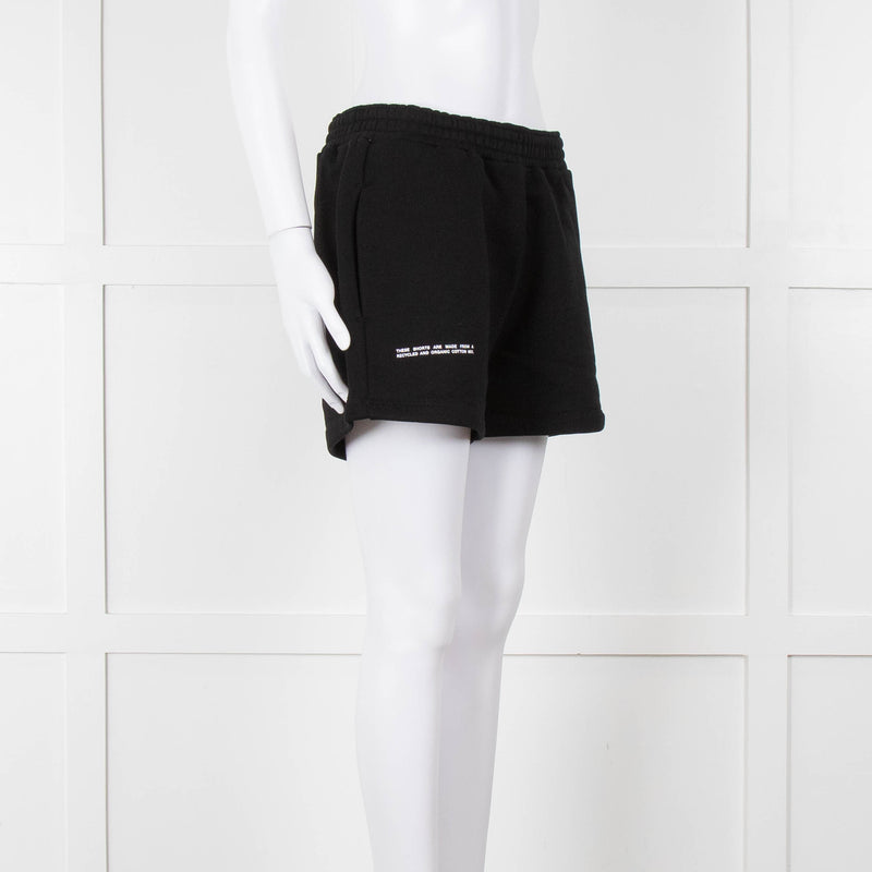 Pangaia Black Cotton Jersey Shorts