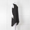 Theory Black White Polka Dot Sleeveless Shift Dress