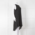 Theory Black White Polka Dot Sleeveless Shift Dress