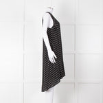Theory Black White Polka Dot Sleeveless Shift Dress