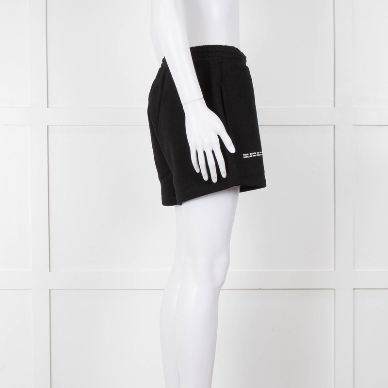 Pangaia Black Cotton Jersey Shorts