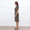 Erdem Navy Pink Red Yellow Blue Floral Cotton Blend Dress