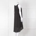 Theory Black White Polka Dot Sleeveless Shift Dress