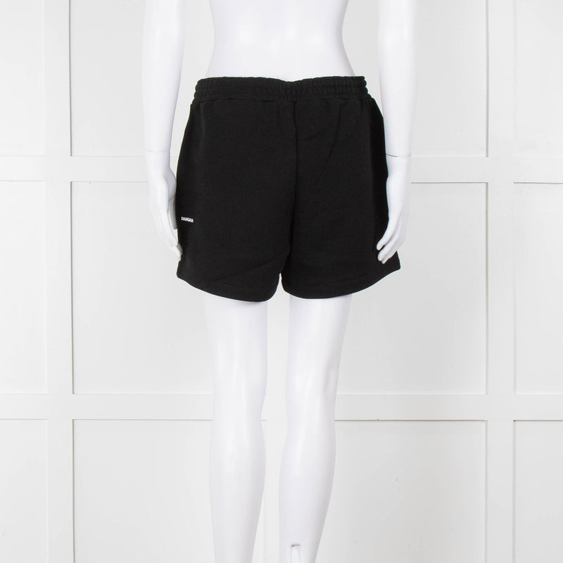 Pangaia Black Cotton Jersey Shorts