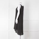 Theory Black White Polka Dot Sleeveless Shift Dress