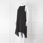 Theory Black White Polka Dot Sleeveless Shift Dress