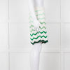 Casablanca  Green & White Gradient  Wave Textured Shorts