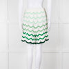 Casablanca  Green & White Gradient  Wave Textured Shorts