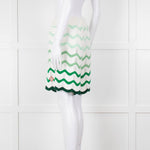 Casablanca  Green & White Gradient  Wave Textured Shorts