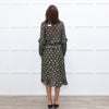 Munthe Green Silver Bunny Print Sheer Dress