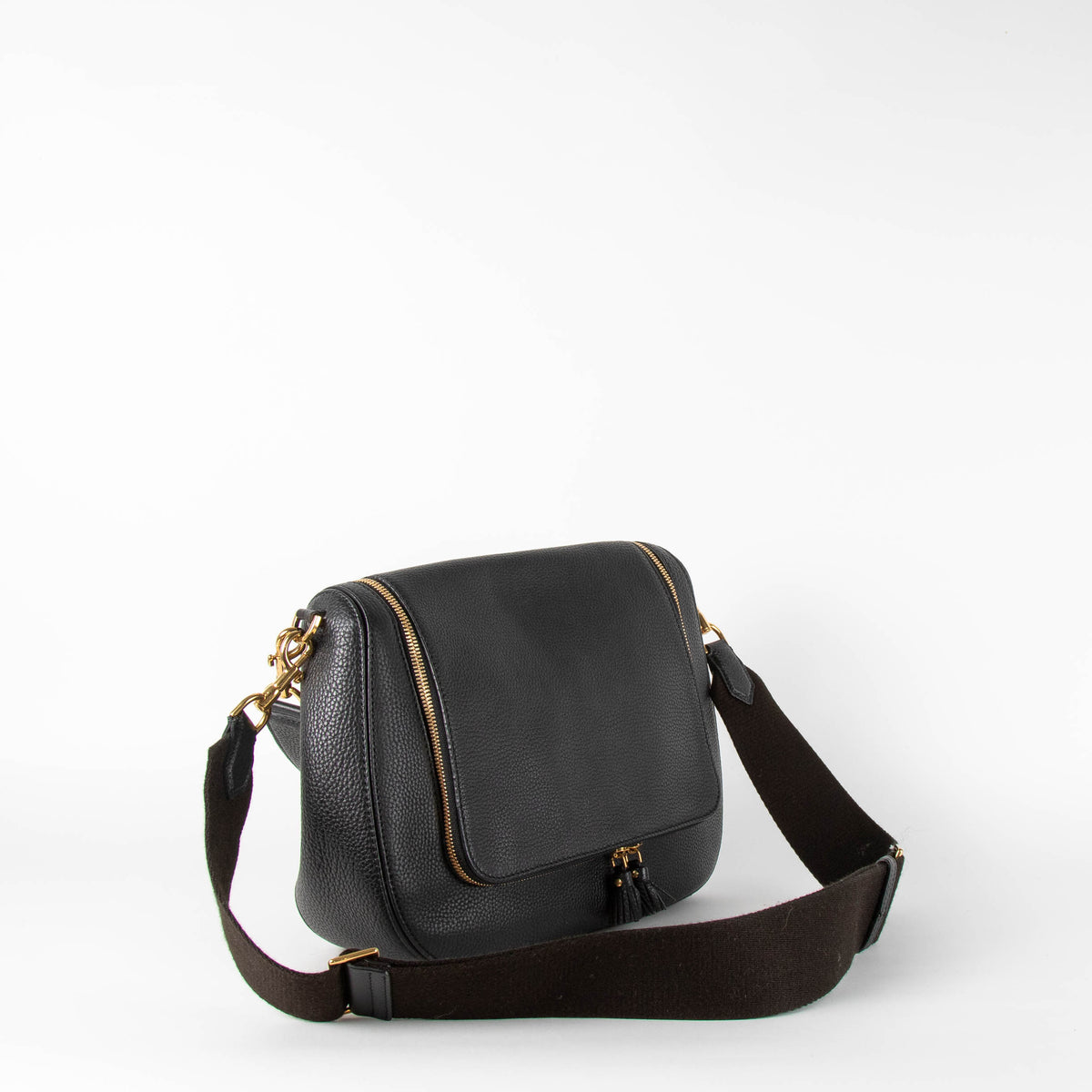 Anya Hindmarch Black Vere Shoulder Bag with Multiple Straps