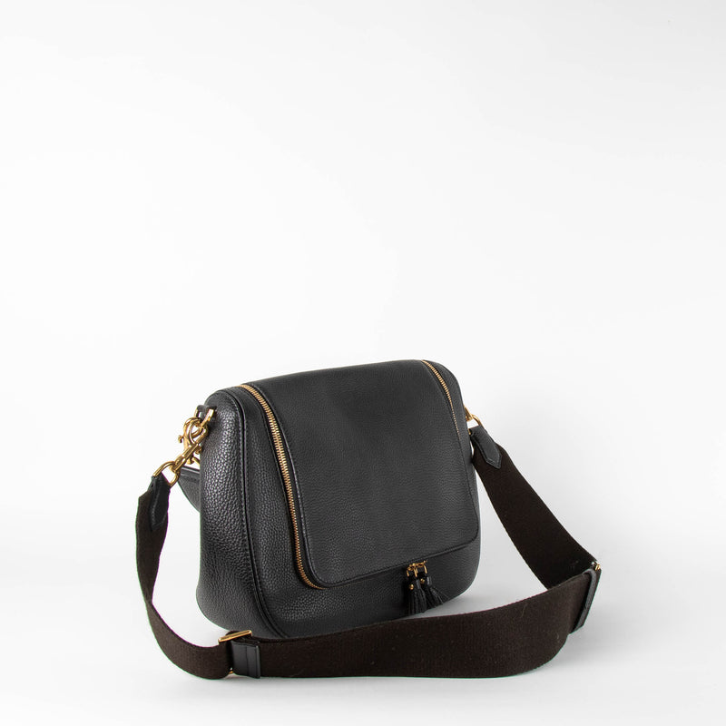 Anya Hindmarch Black Vere Shoulder Bag with Multiple Straps