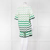 Casablanca  Green & White Gradient  Wave Textured Shorts