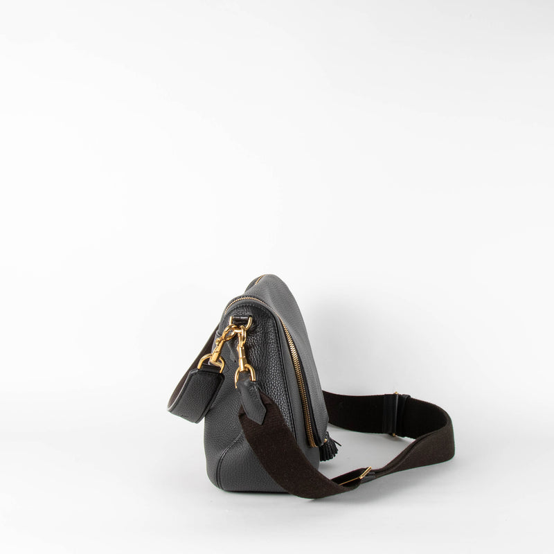 Anya Hindmarch Black Vere Shoulder Bag with Multiple Straps