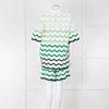 Casablanca  Green & White Gradient  Wave Textured Shorts