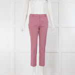 Weekend Max Mara Pink White Check Capri Trousers