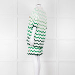 Casablanca Green & White Gradient Wave Textured Shirt