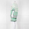 Casablanca  Green & White Gradient  Wave Textured Shorts