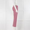 Weekend Max Mara Pink White Check Capri Trousers