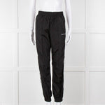 Off-White Black Nylon Joggers With Silver Lurex Arrows